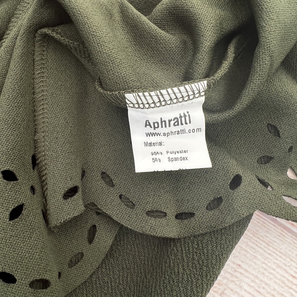 Aphratti Women Short Sleeve Cute Casual Summer Semi Formal A Line Green Dress S - Picture 14 of 14